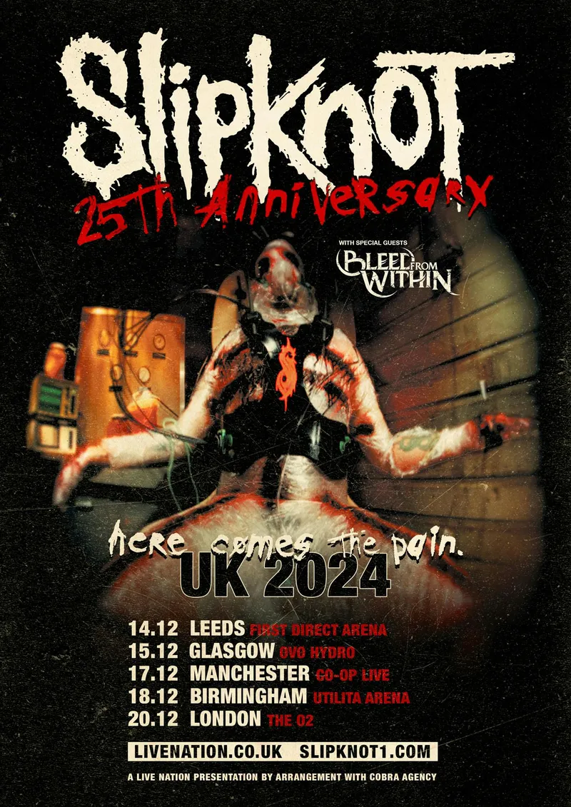 Группа Slipknot объявляет о туре в честь 25-летия по США и Европе, включая возвращение в их родной город...