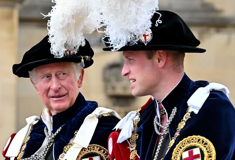 Принц Уильям присоединился к королю Чарльзу и королеве Камилле на службе в День Ордена Подвязки