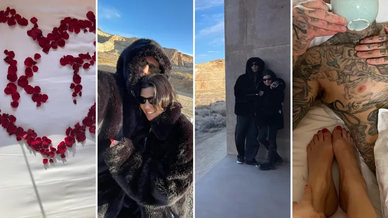 Трэвис Баркер делится горячей фотографией Кортни Кардашьян в красном белье на День Святого Валентина